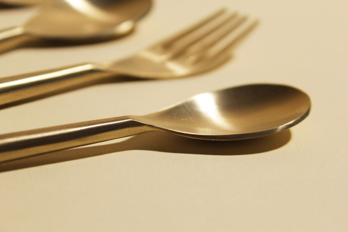 Champagne Gold Metal Cutlery Set