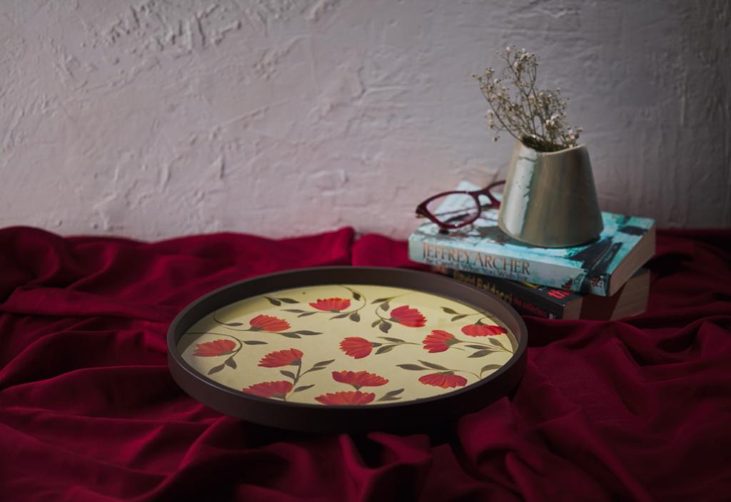 The Scarlet Affair Handpainted MDF Tray