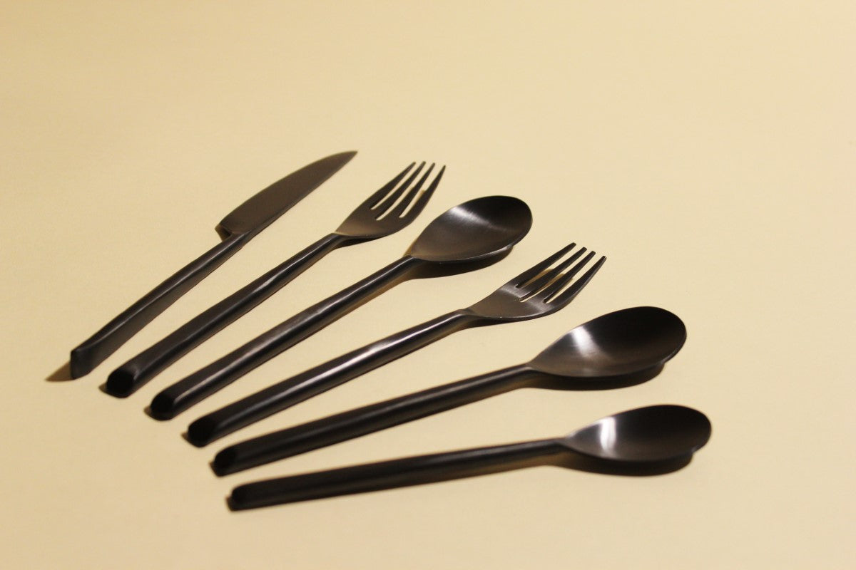 Black Metal Cutlery Set