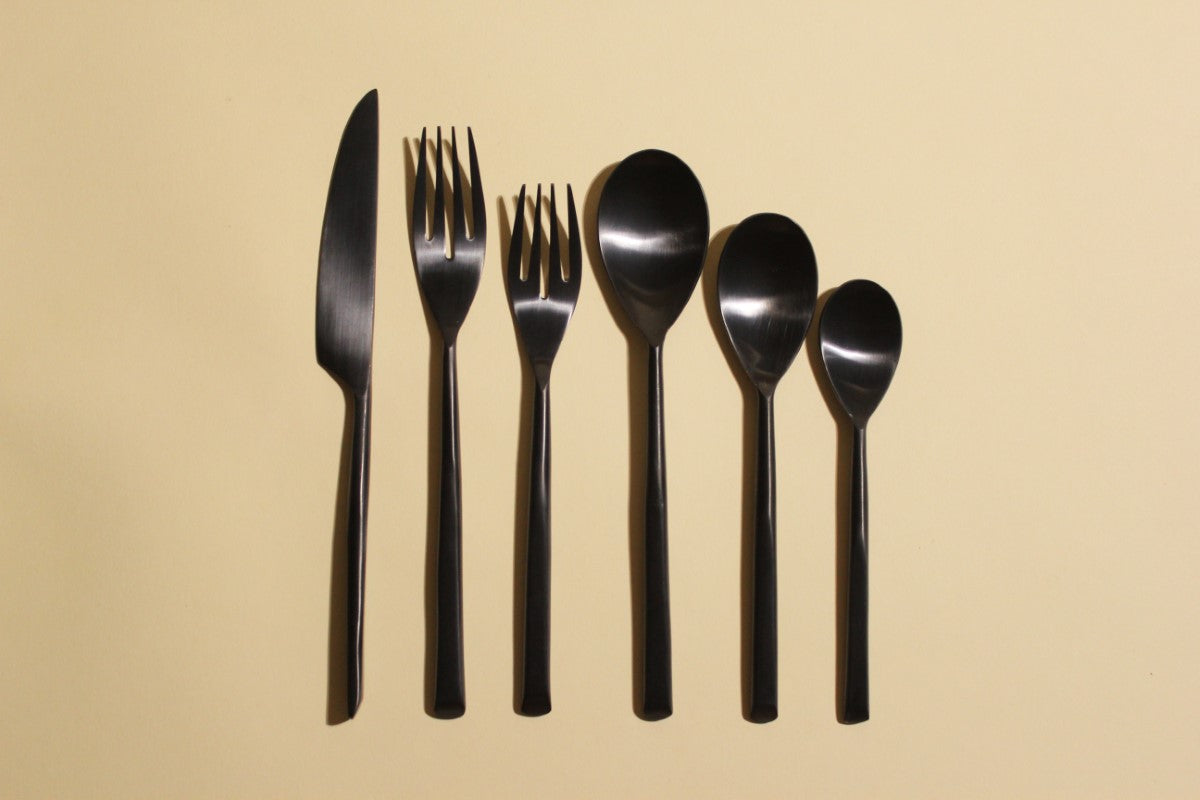 Black Metal Cutlery Set