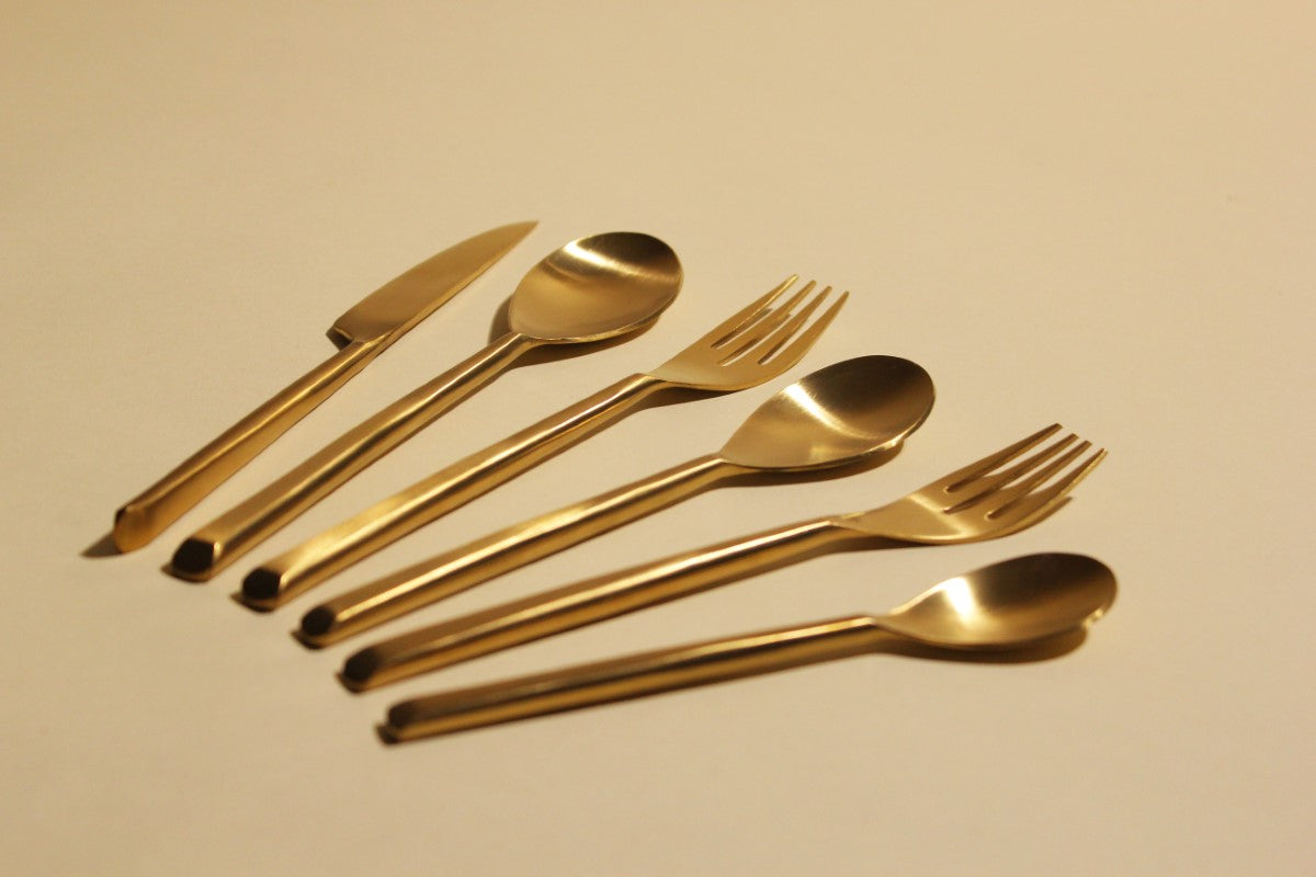 Brass Gold Cutlery Set