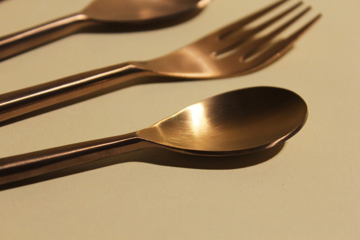 Copper Finish Cutlery Set
