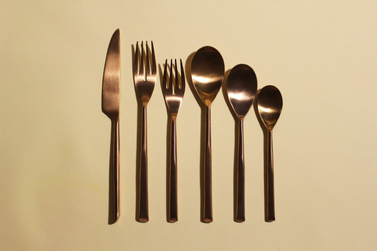 Copper Finish Cutlery Set