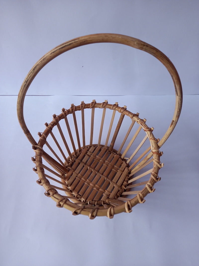 Handwoven Mini Cane Basket