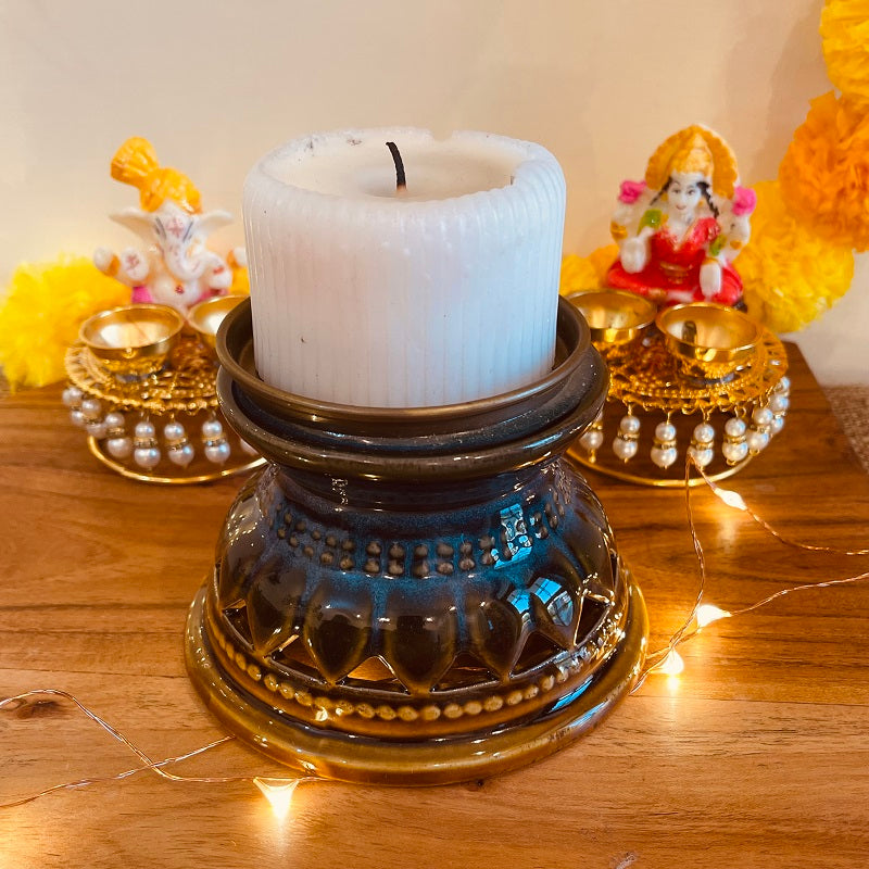Ceramic Cut Work Candle Stand