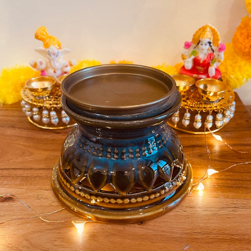 Ceramic Cut Work Candle Stand