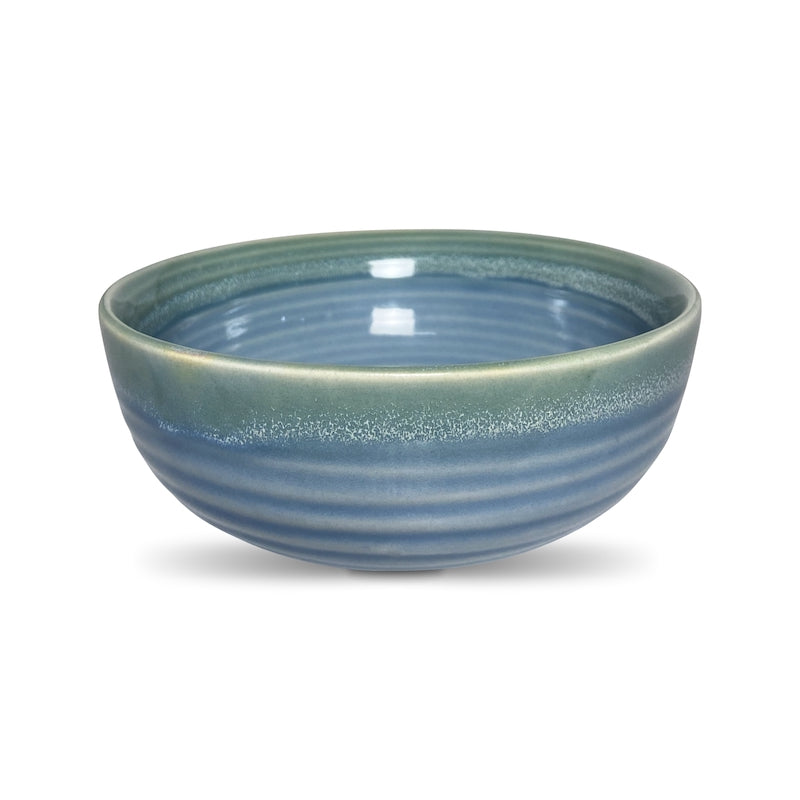 Sea Green Hand-Glazed Serving Bowl