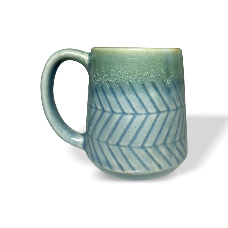 Sea Green Side Plates & Mugs Combo (Set of 2)