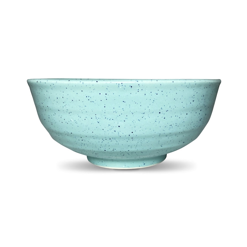 Aqua Blue Sprinkle Ceramic Serving Bowl
