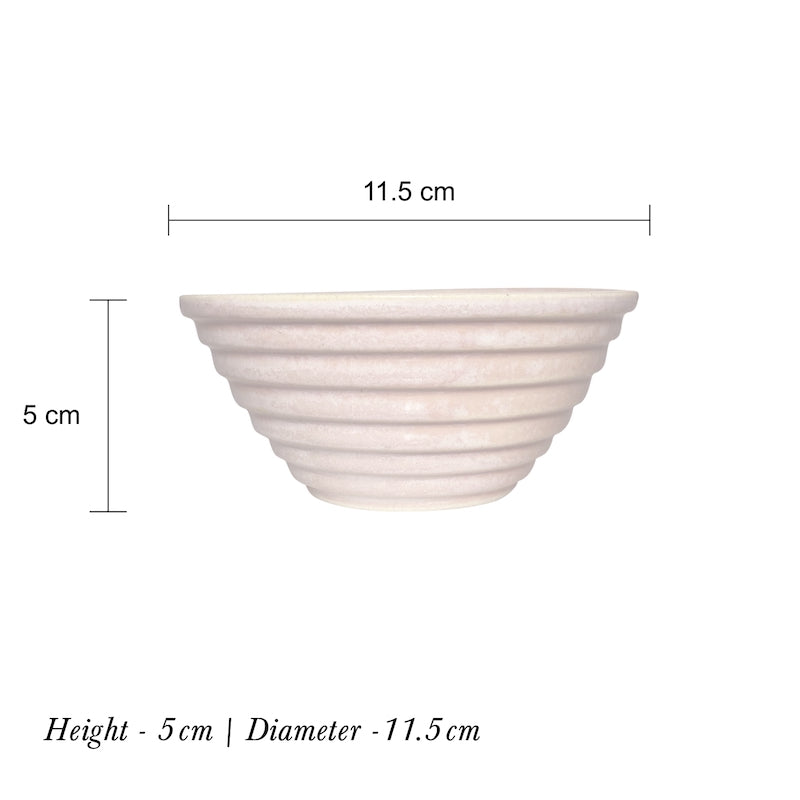 Pink Designer Ceramic Dinner Bowls (Set of 4)