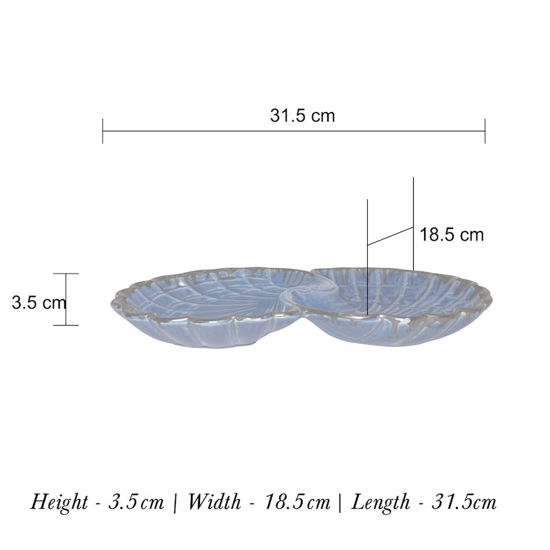 Royal Blue Morphankh Ceramic Serving Platter