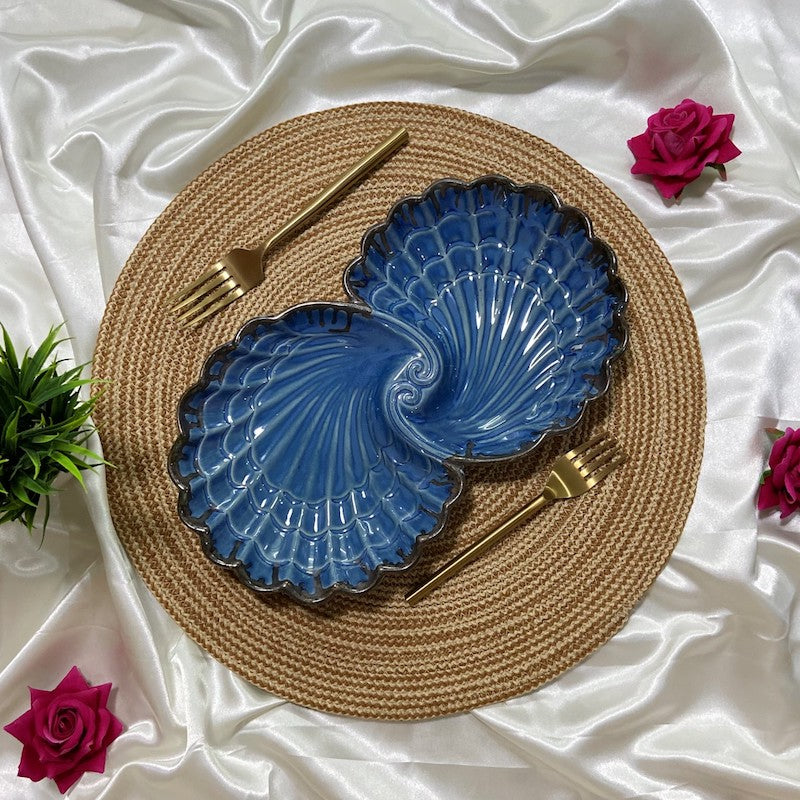 Royal Blue Morphankh Ceramic Serving Platter