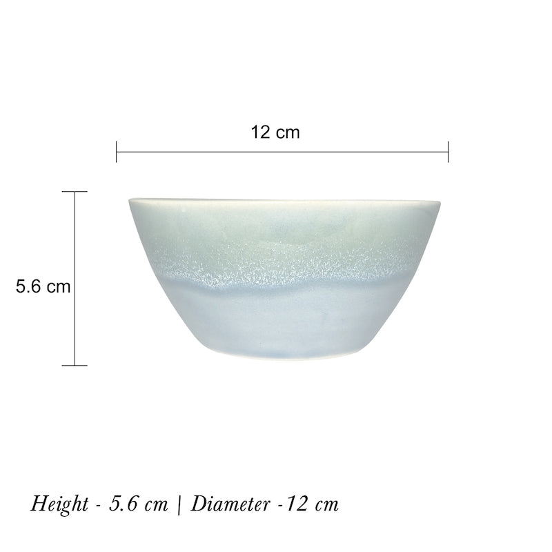 Sea Green Handglazed Dinner Bowls (Set of 4)