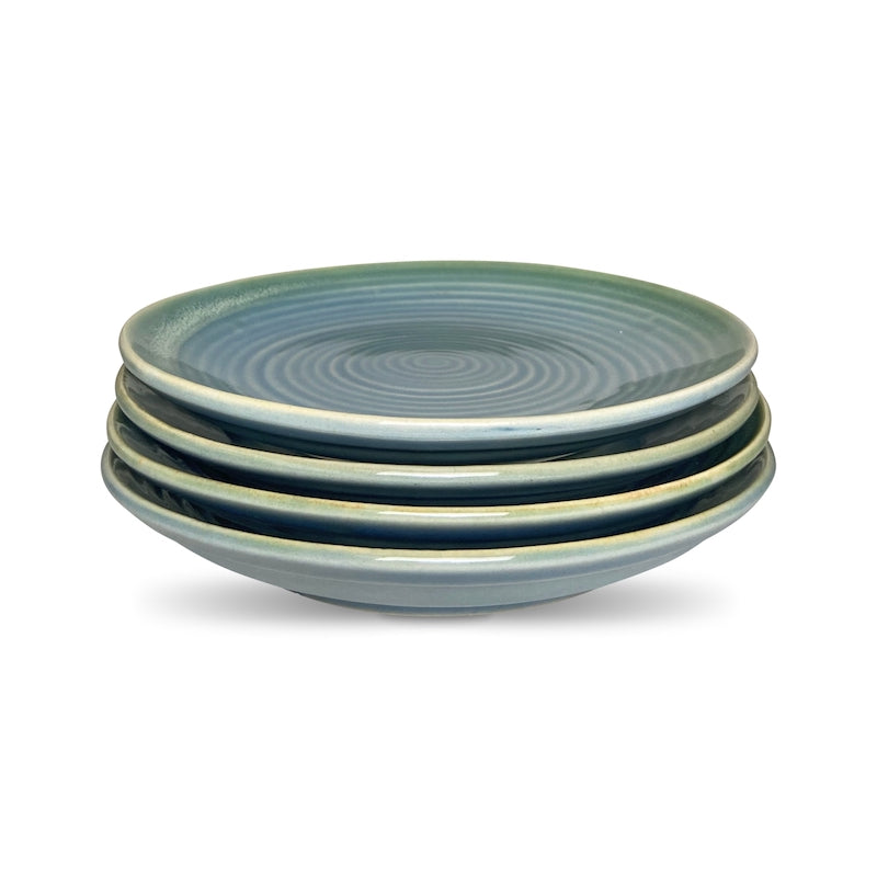 Sea Green Handglazed Quarter Plates (Set of 4)