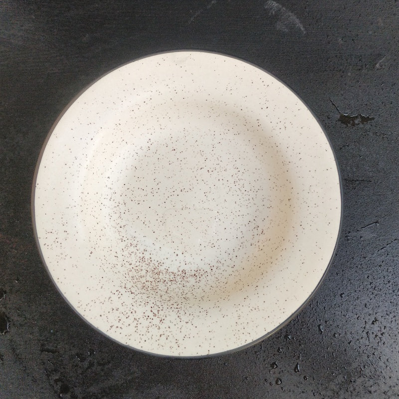 Stoneware Ceramic White Matt Pasta / Soup Plates (Set of 2)