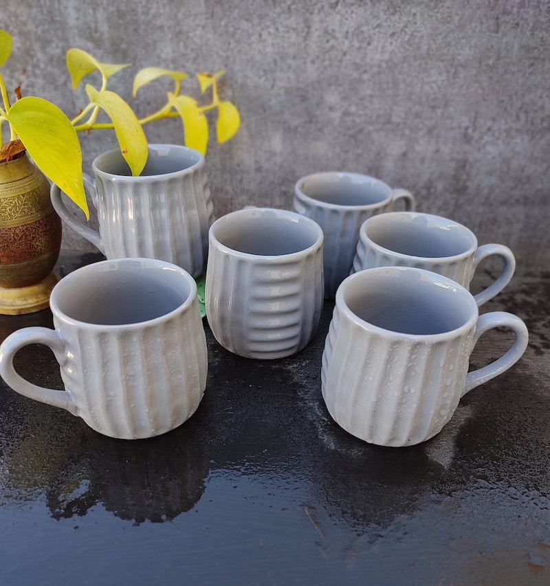 Light Grey Ceramic Tea Cups