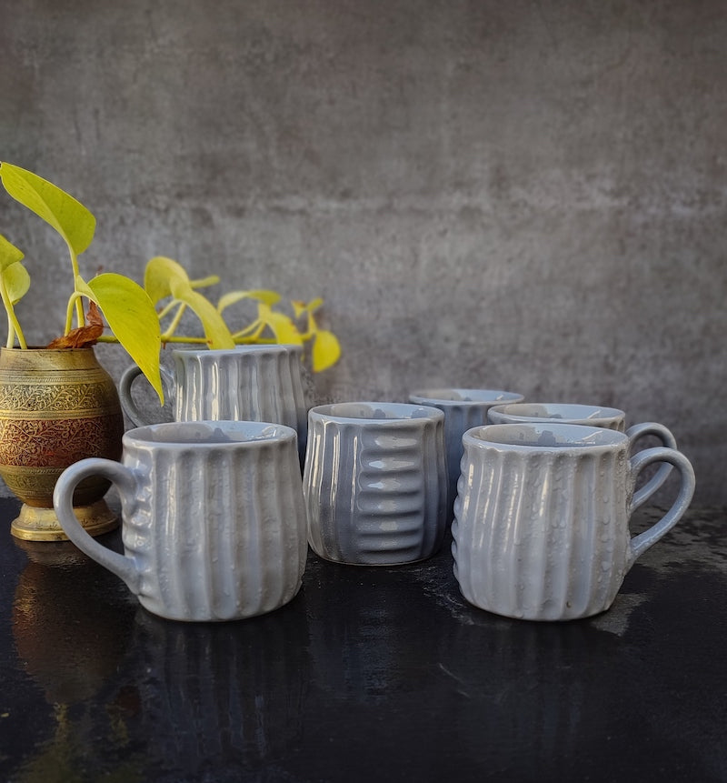 Light Grey Ceramic Tea Cups