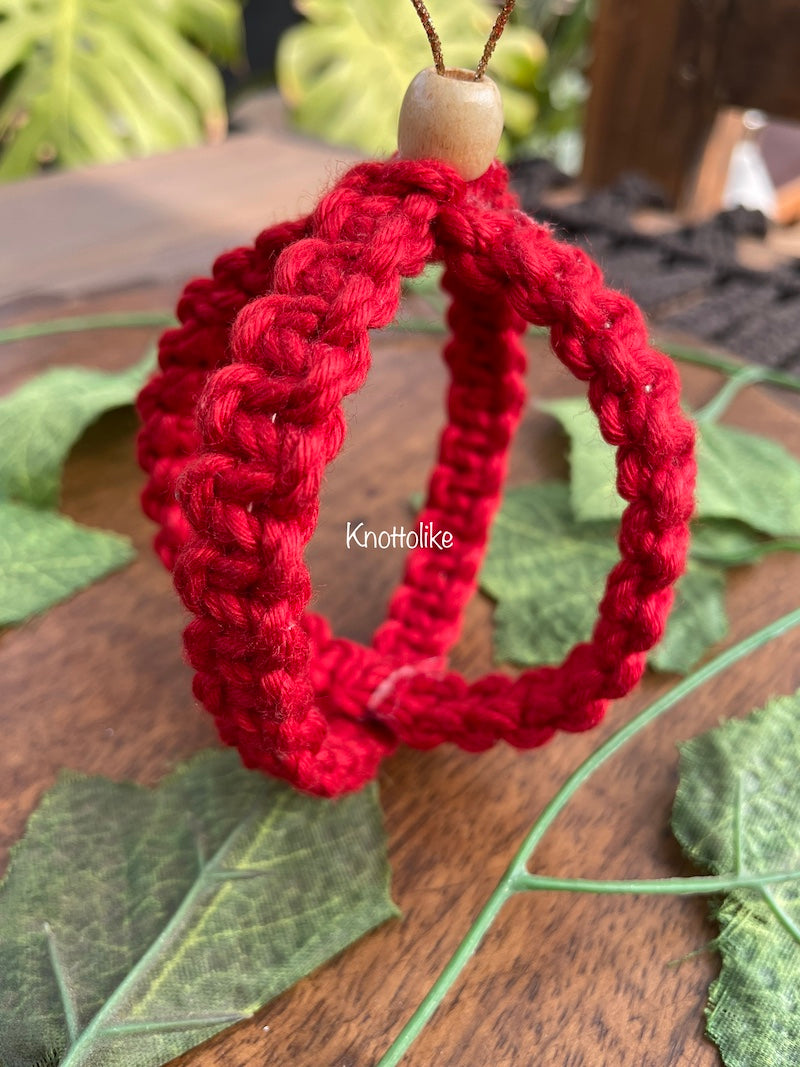 Handcrafted Knotted Natural Macrame Cotton christmas BAUBLE