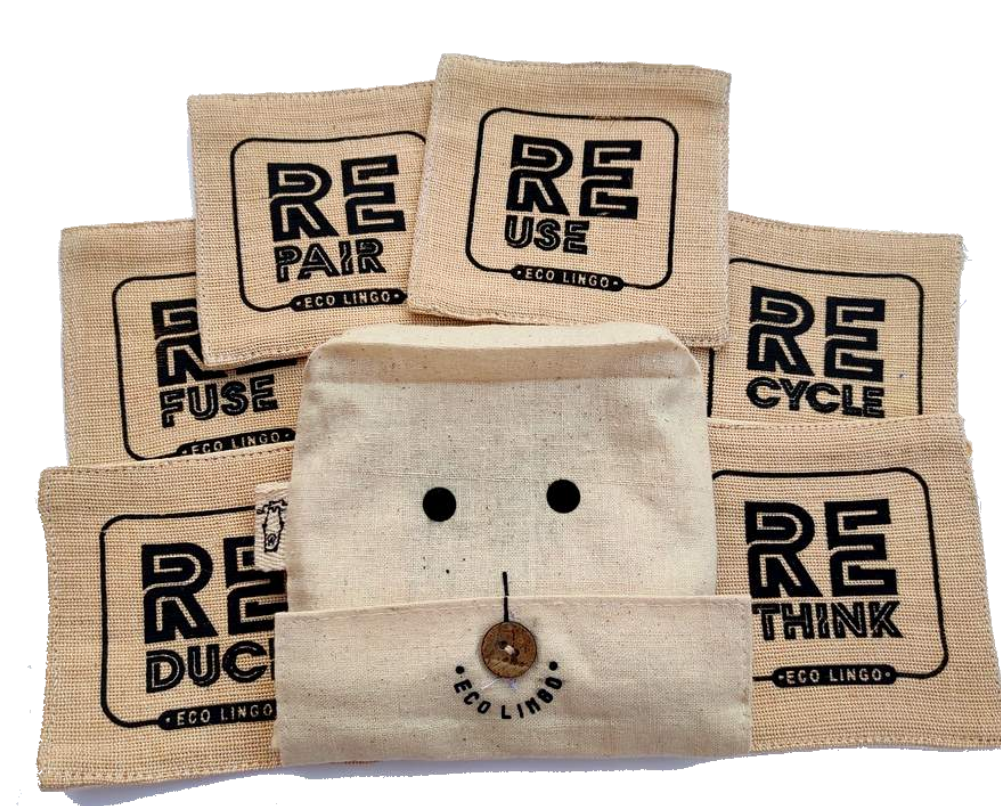 Jute & Cotton Coaster Cards (Set of 6)