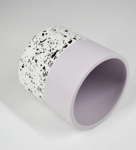Concrete Half n Half Pot/Holder
