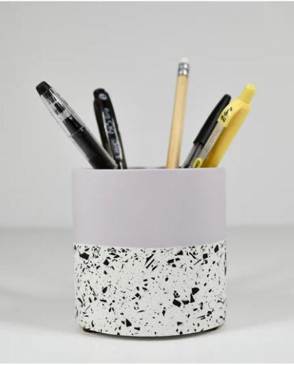 Concrete Half n Half Pot/Holder