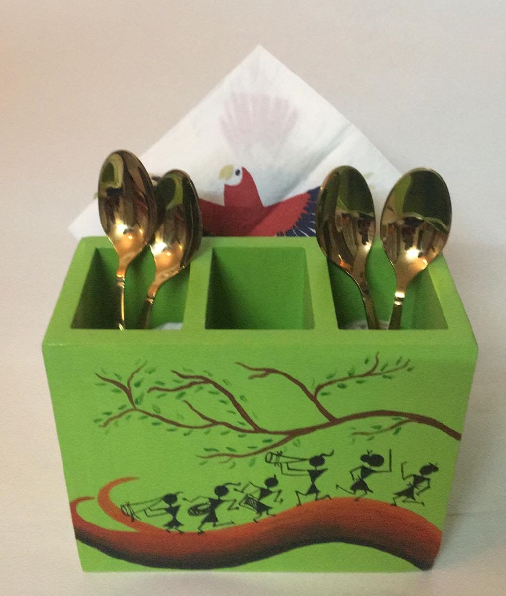 Handmade Wooden Cutlery holder