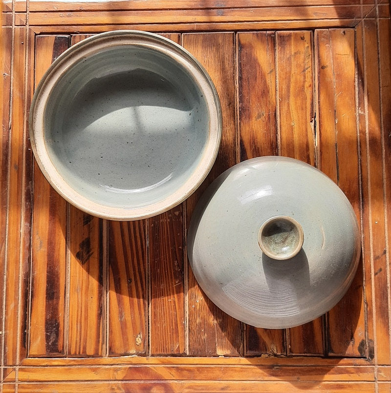 Powder Blue Ceramic Serving Pot | Tajine