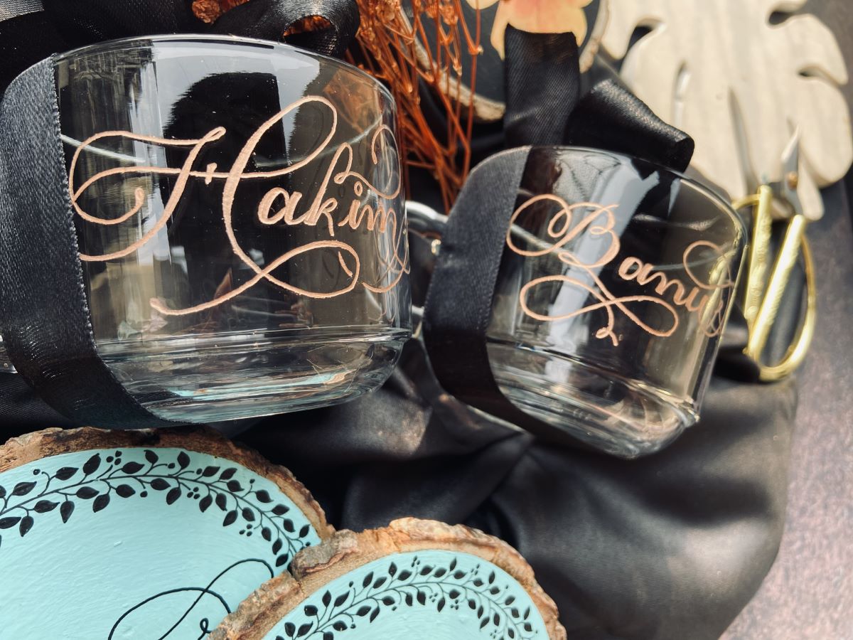 Custom Hand Engraved Tea Mugs (Set of 2)
