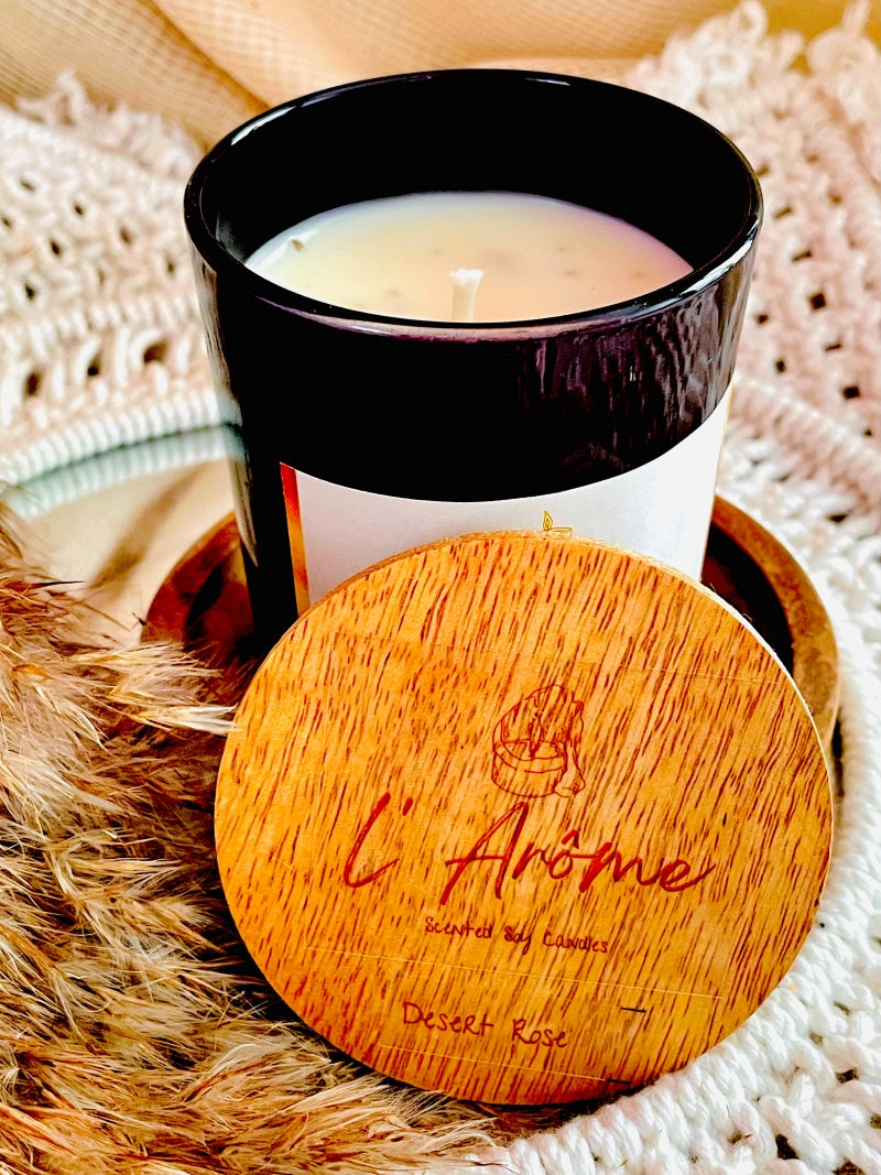 Desert Rose Handpoured Artisanal Scented Soy Candle