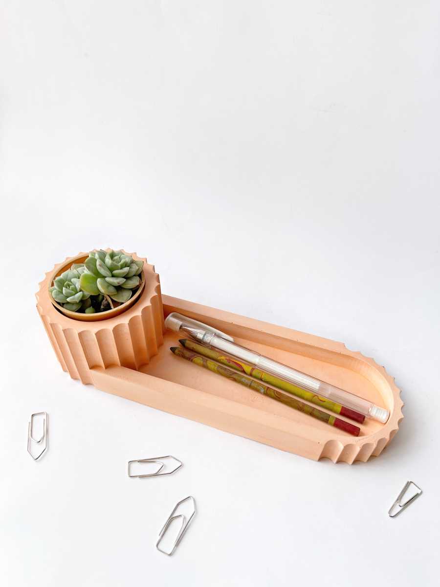 Handmade Concrete Desk Organiser
