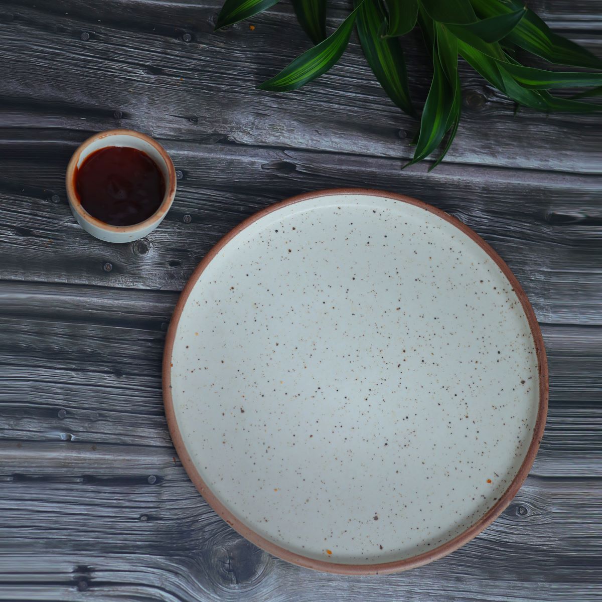 Wonder White Platters with Dip Bowl (Set of 2/4)
