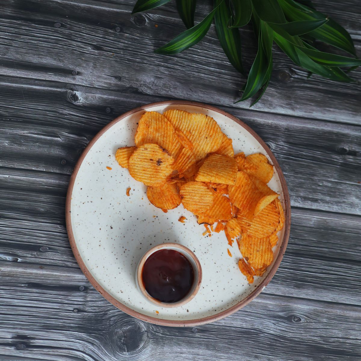 Wonder White Platters with Dip Bowl (Set of 2/4)