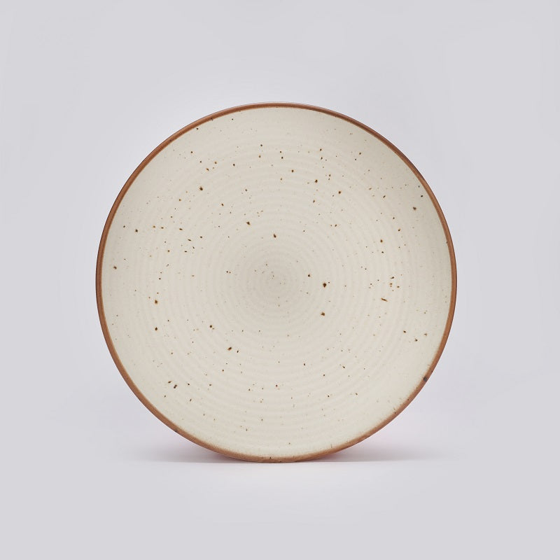 Off White Ceramic Dinner Plates (Set of 4)