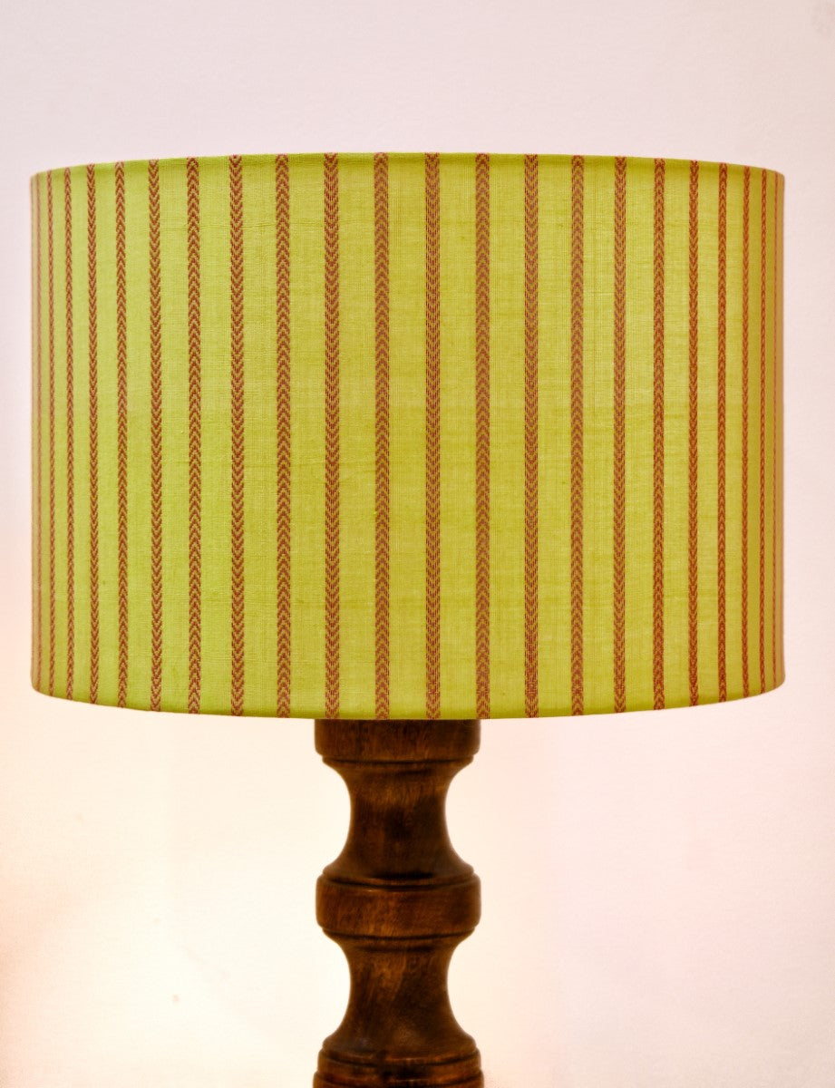 Pista Green Maheshwari Drum Lampshade (Medium)