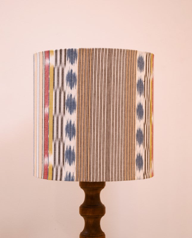 Multicolour Ikat Drum Lampshade (Large)
