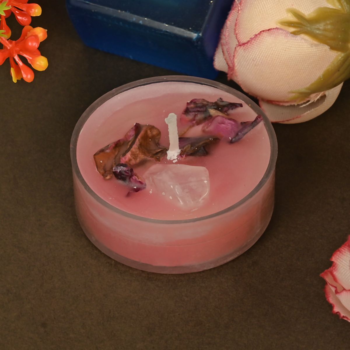 Rose Scented Bee's Wax Tea Light Candles (Set of 10)