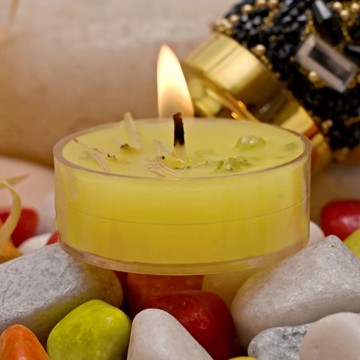 Lemongrass Scented Bee's Wax Tea Light Candles (Set of 10)