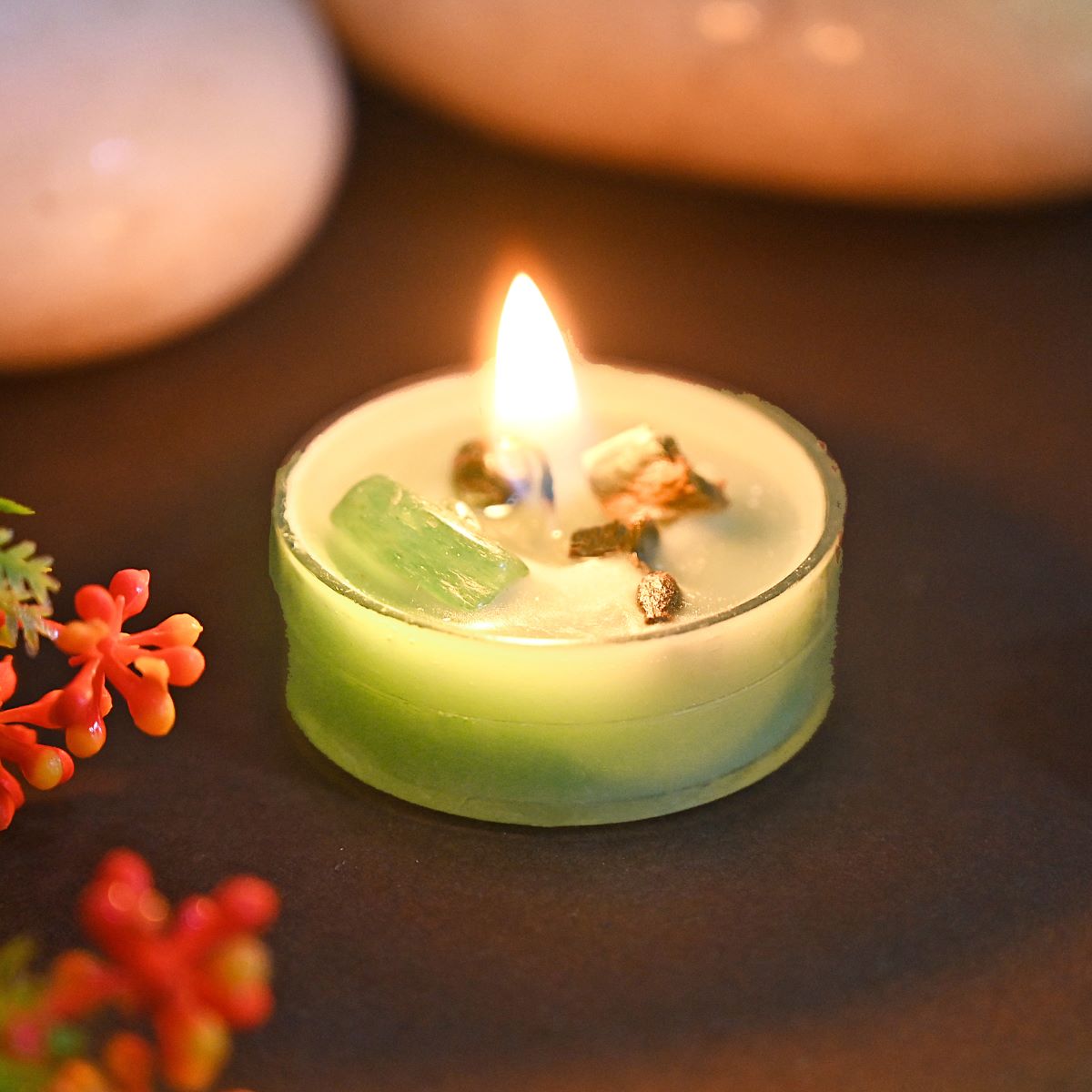 Basil Scented Bee's Wax Tea Light Candles (Set of 10)