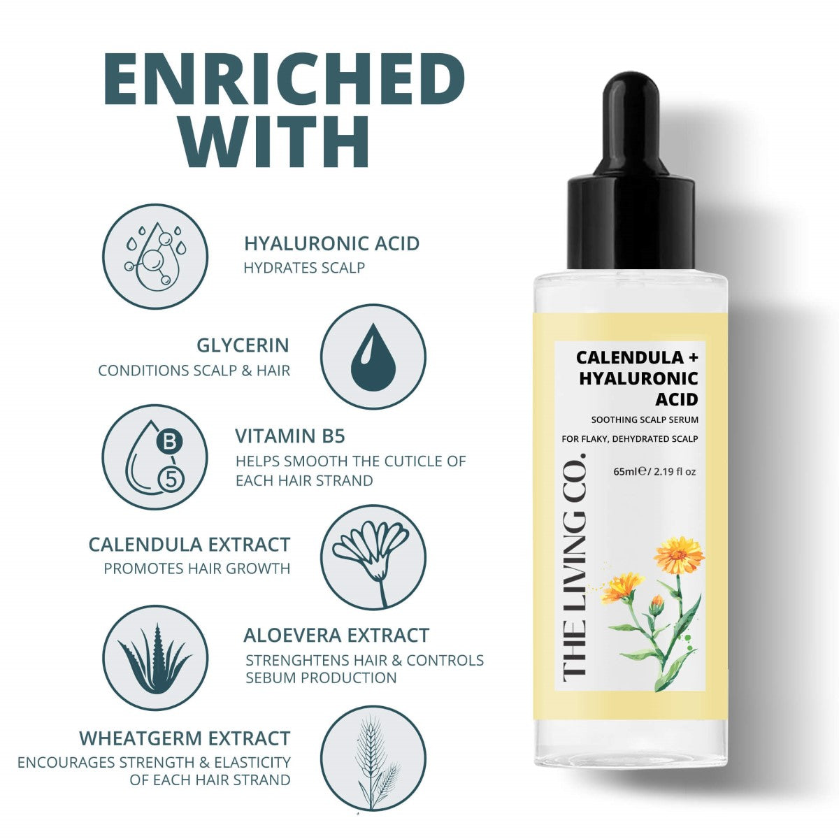 Calendula + Hyaluronic Acid Soothing Scalp Serum