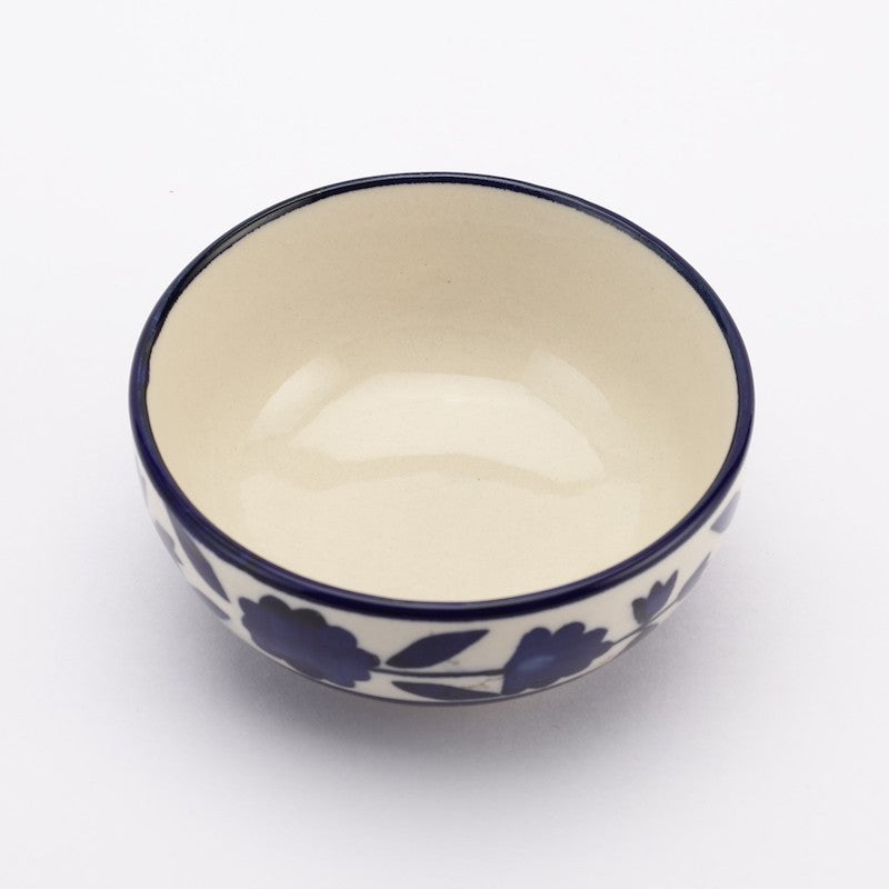 Floral Blue & White Bowls (Set of 4)