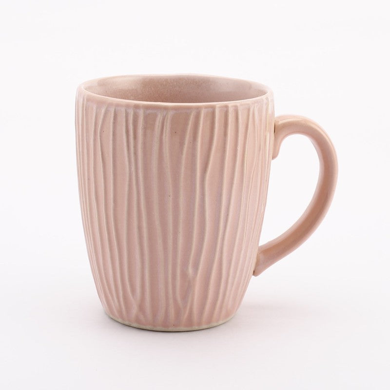 Light Pink Glazed Coffee Mugs (Set of 6)