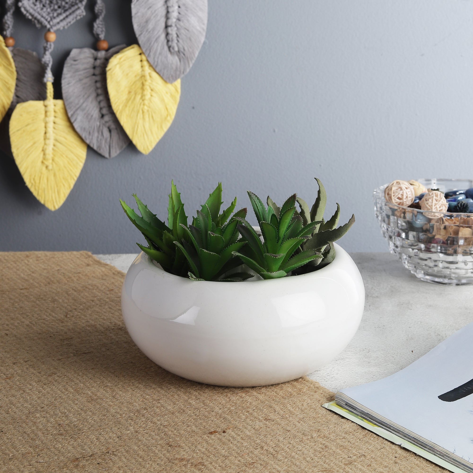 Shiny Ceramic Nest Planter