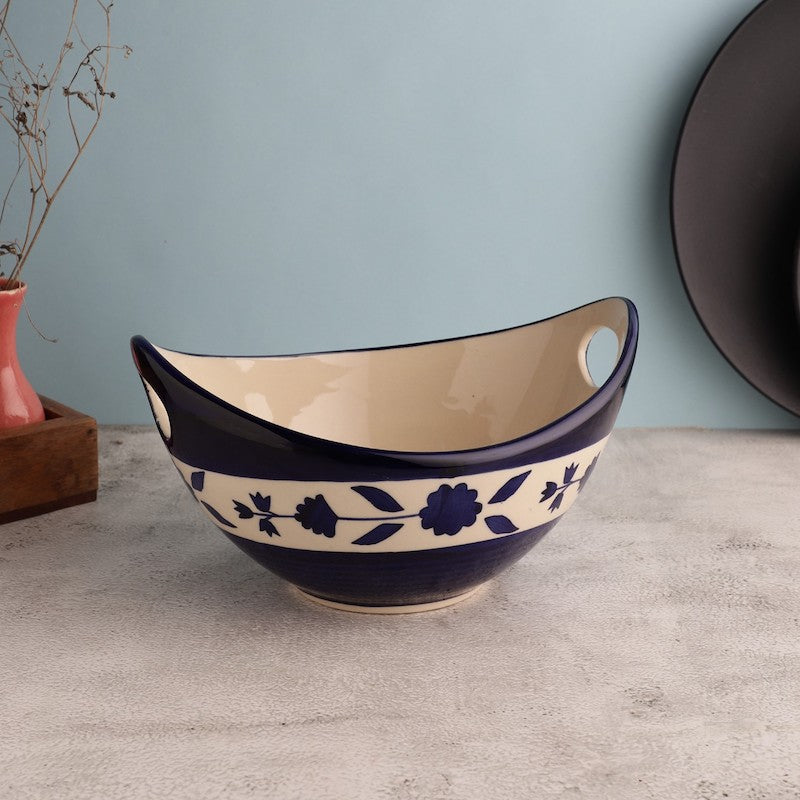 Floral Blue & White  Serving Platter (880 ml)