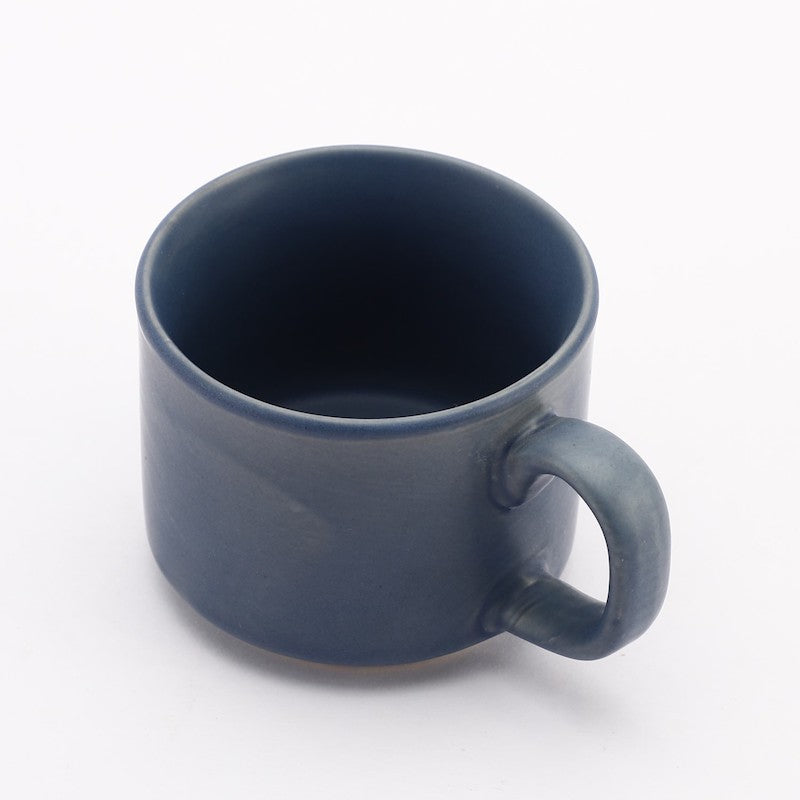 Blue Matte Tea Set with Kettle & Tray (Set of 4)
