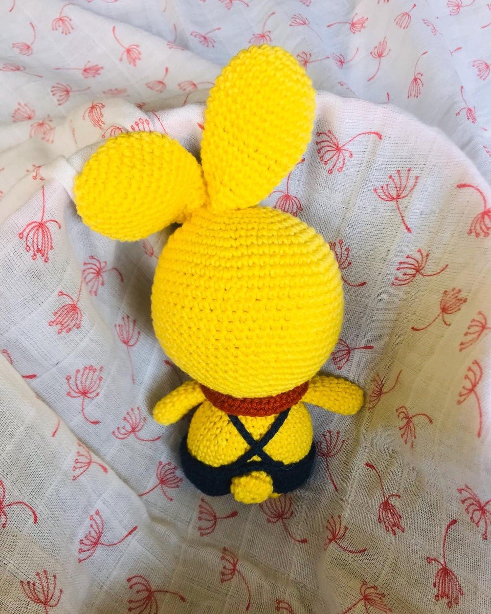 Yellow Handmade Hoppy The Bunny