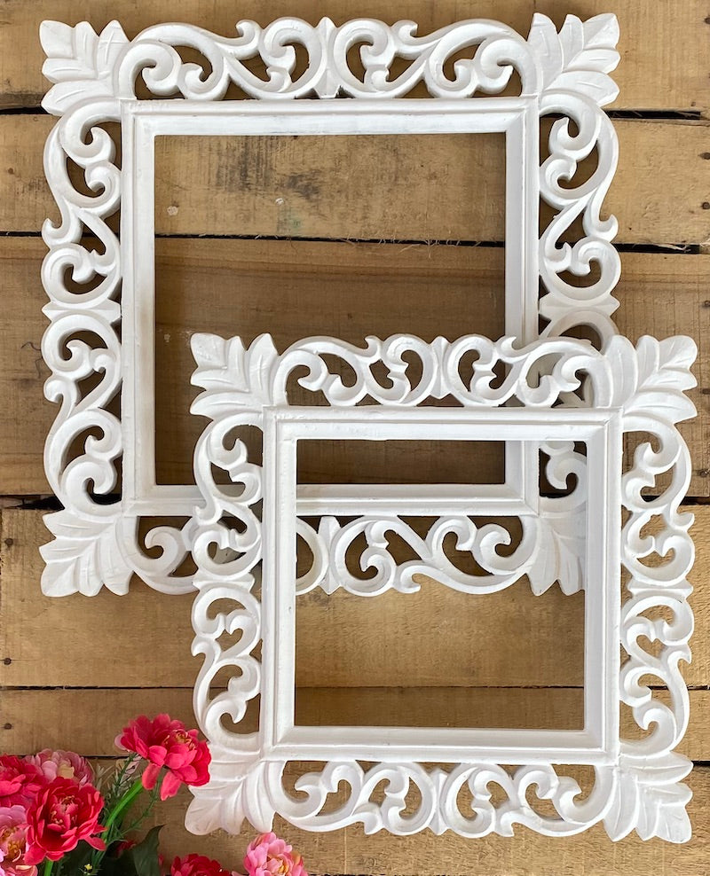 Blocky White Wall Decorative Frame Set