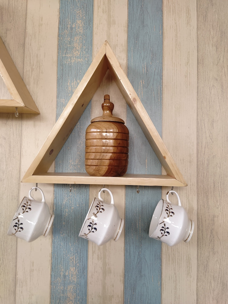 Keyholder cum Floating Wall Shelf (Set of 2)