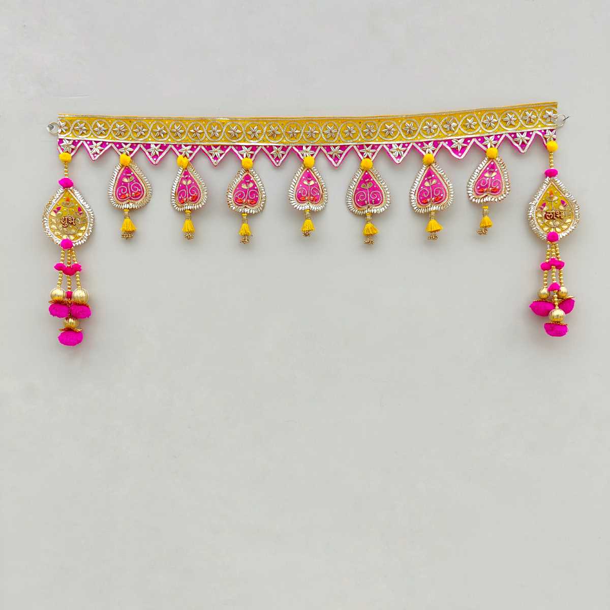 Gota Patti Decorative Banderwal with Shubh Labh Hangings / Decorative Toran
