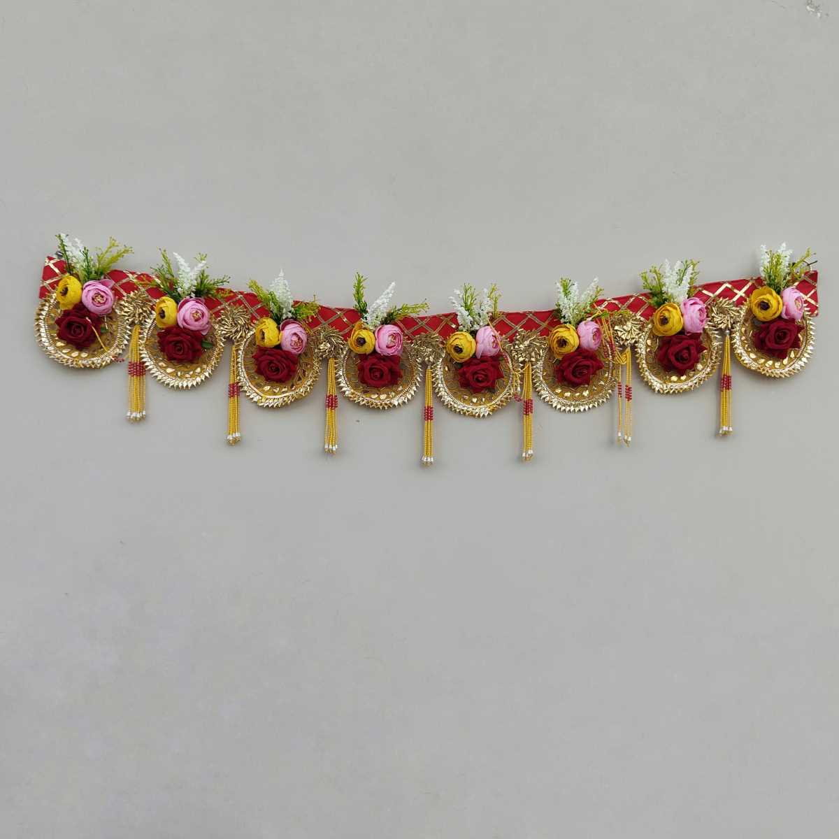 Gota Patch with Rose Flower Banderwal / Decorative Toran