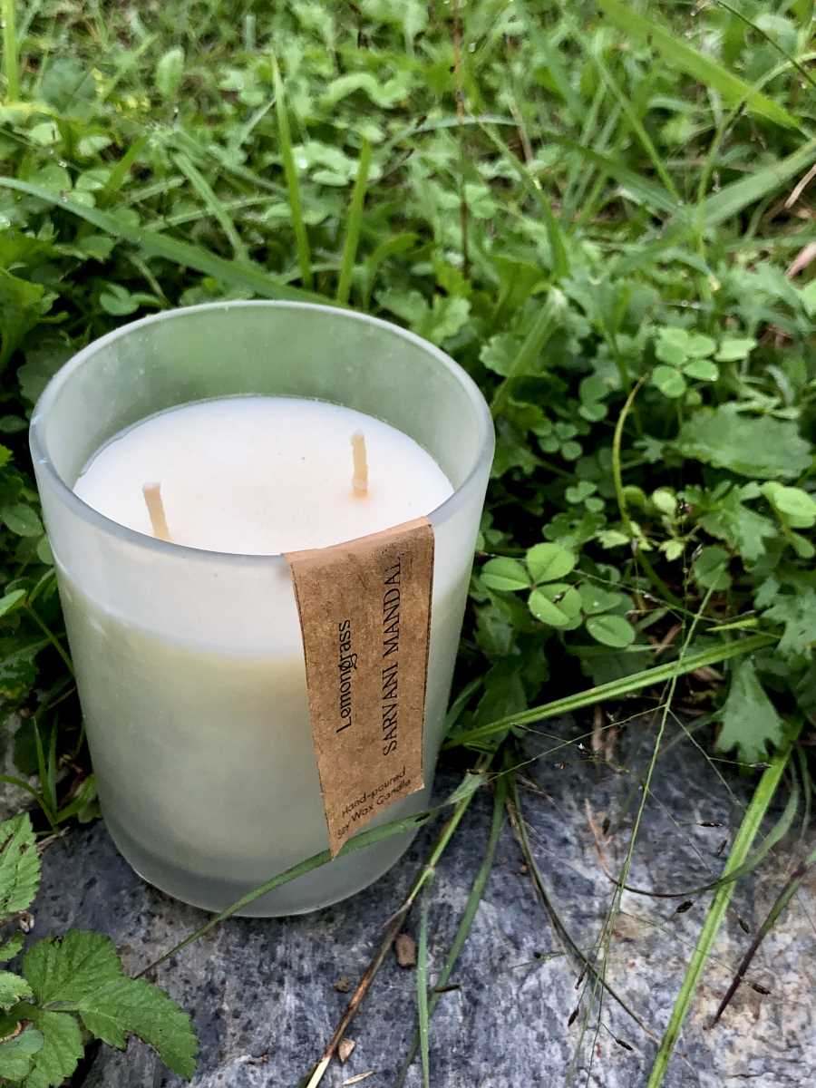 Scented Frosted Glass Soy Wax Candle